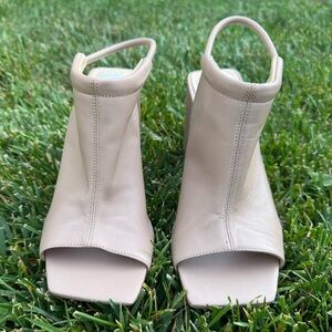 Vince Camuto Tan Leather Wedge Sandals